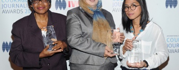 The 2013 Courage in Journalism Awardees honor Najiba Ayubi